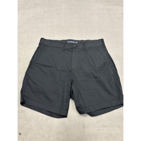 Abercrombie & Fitch Shorts Mens 30 Black A&F All Day Short Stretch Chino - Picture 1 of 7